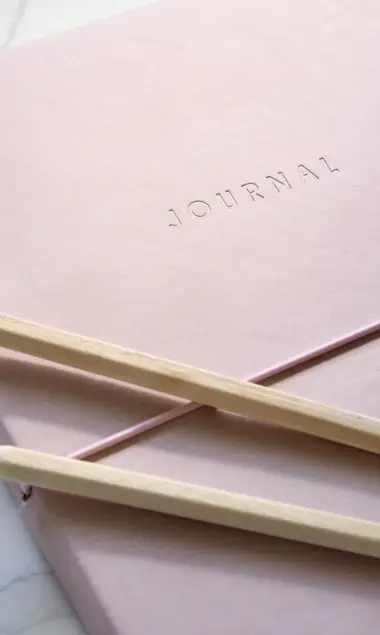 journal rose crayon