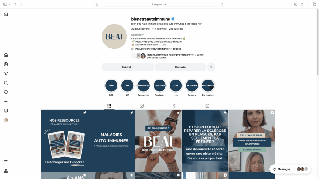 instagram Bien-Être Auto-Immune