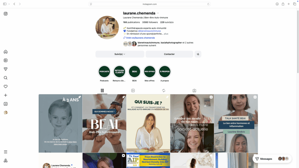 instagram Laurane Chemenda