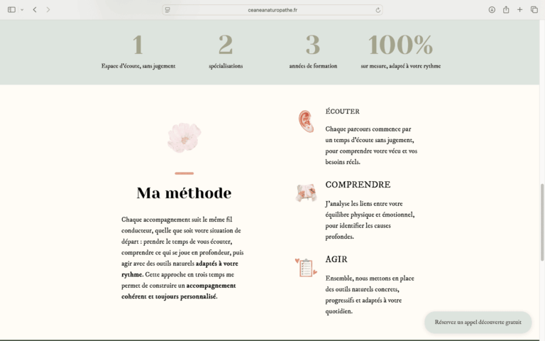 Création site naturopathe nice